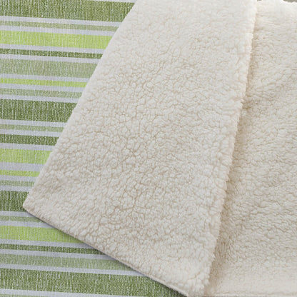 Premium Machine Washable ASB531 Fern 50" x 70" Sherpa Throw Blanket