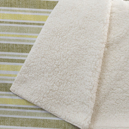 Premium Machine Washable ASB531 Khaki 50" x 70" Sherpa Throw Blanket