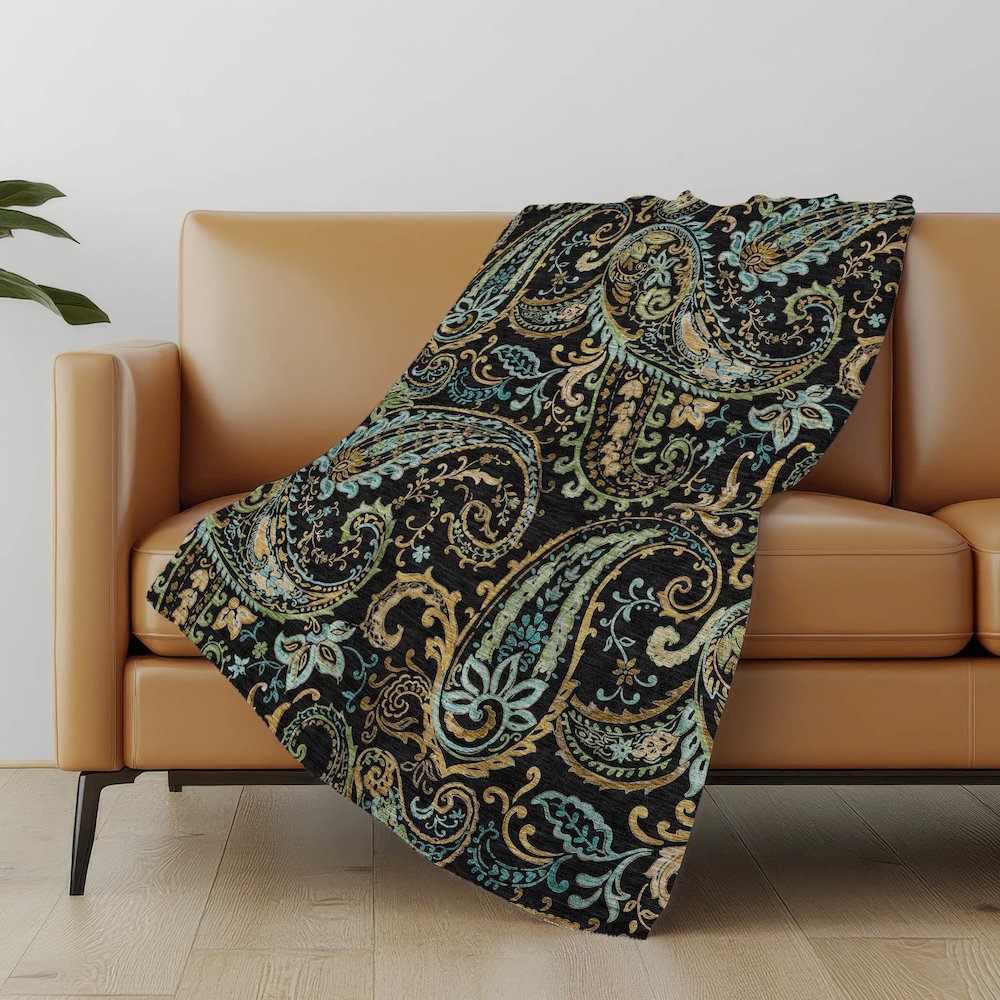 Premium Machine Washable ASB533 Black 50" x 70" Sherpa Throw Blanket