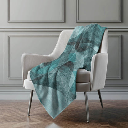 Premium Machine Washable ASB536 Teal 50" x 70" Sherpa Throw Blanket