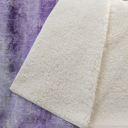 Premium Machine Washable ASB537 Purple 50" x 70" Sherpa Throw Blanket