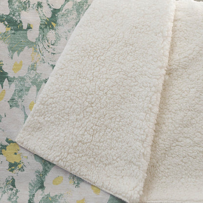Premium Machine Washable ASB538 Green 50" x 70" Sherpa Throw Blanket
