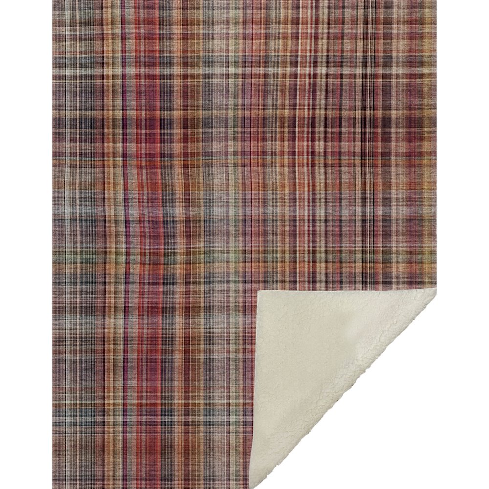 Premium Machine Washable ASB541 Red 50" x 70" Sherpa Throw Blanket