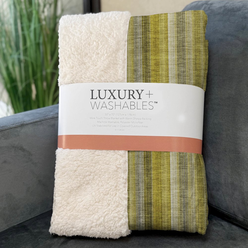 Premium Machine Washable ASB543 Gold 50" x 70" Sherpa Throw Blanket