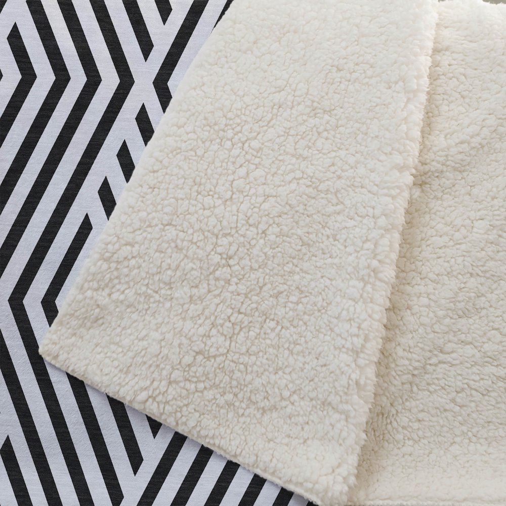 Premium Machine Washable ASB550 Black 50" x 70" Sherpa Throw Blanket