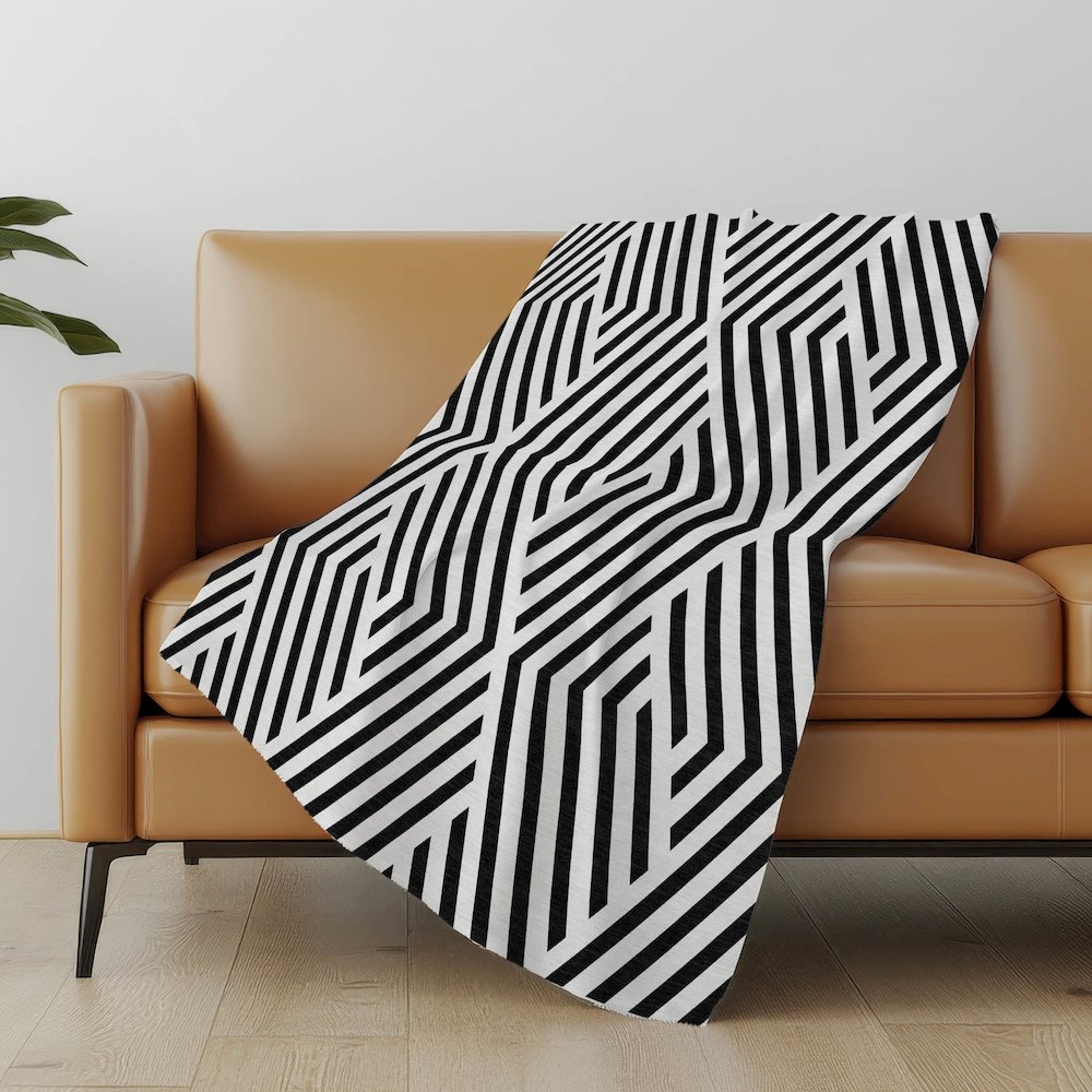 Premium Machine Washable ASB550 Black 50" x 70" Sherpa Throw Blanket