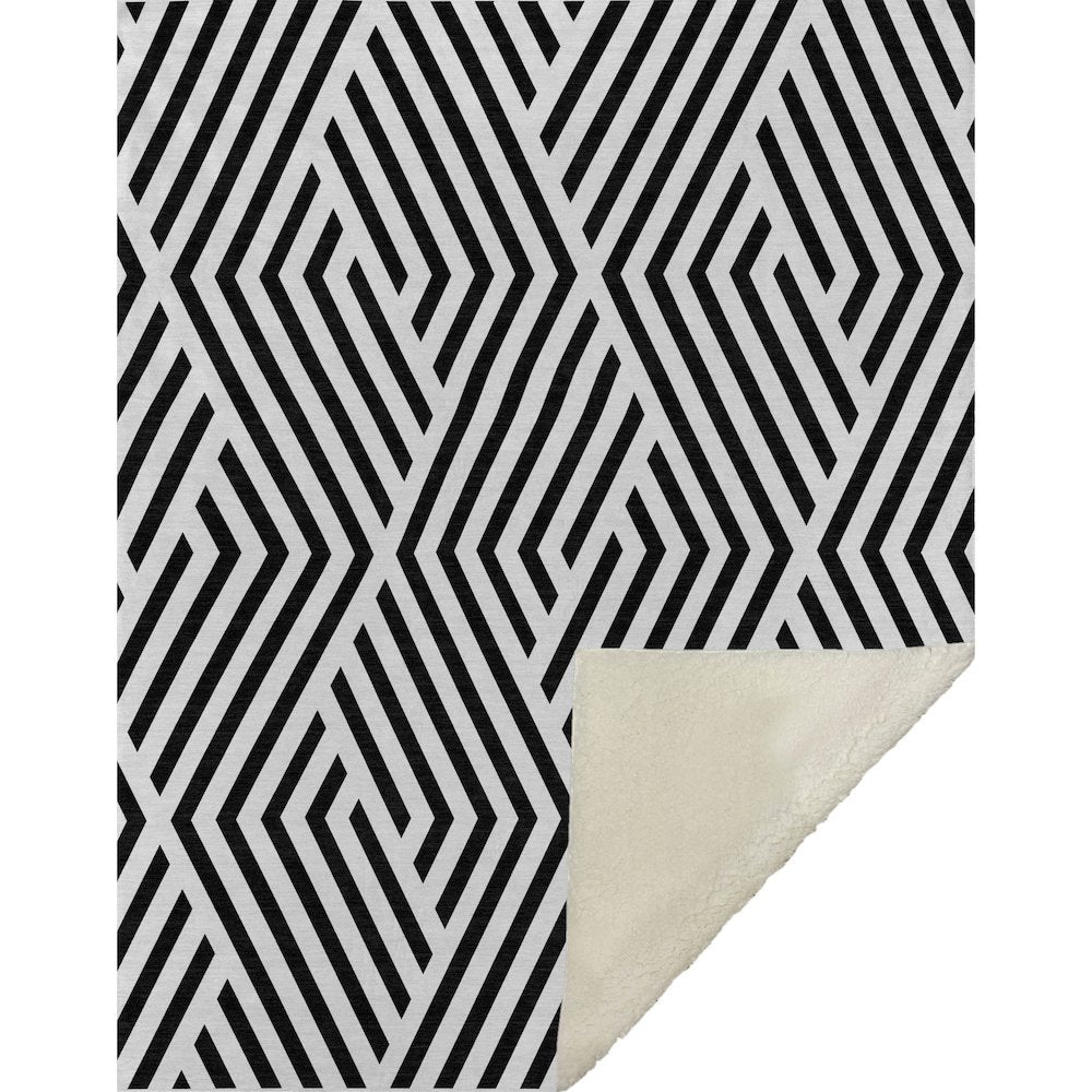 Premium Machine Washable ASB550 Black 50" x 70" Sherpa Throw Blanket