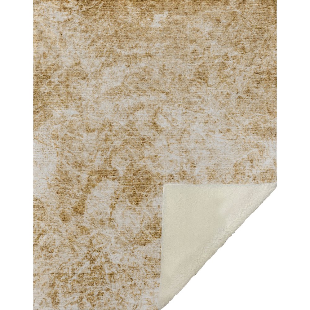 Premium Machine Washable ASB553 Beige 50" x 70" Sherpa Throw Blanket