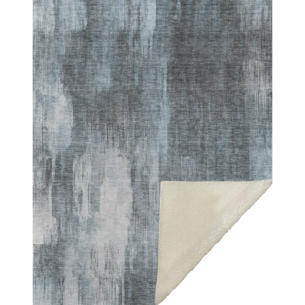 Premium Machine Washable ASB567 Teal 50" x 70" Sherpa Throw Blanket