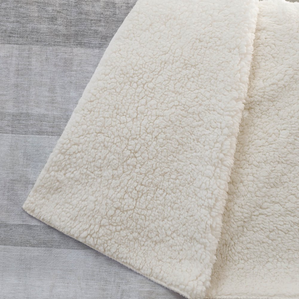 Premium Machine Washable ASB568 Taupe 50" x 70" Sherpa Throw Blanket
