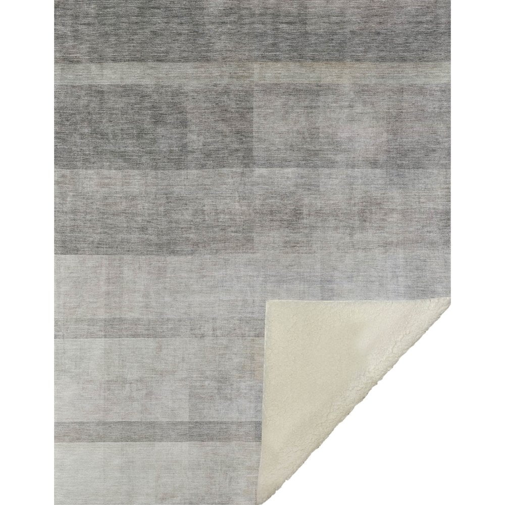 Premium Machine Washable ASB568 Taupe 50" x 70" Sherpa Throw Blanket