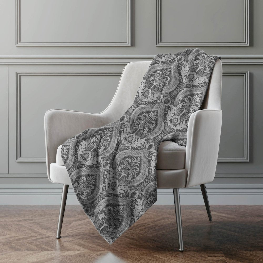Premium Machine Washable ASB572 Gray 50" x 70" Sherpa Throw Blanket