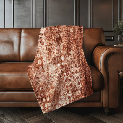 Premium Machine Washable ASB577 Paprika 50" x 70" Sherpa Throw Blanket