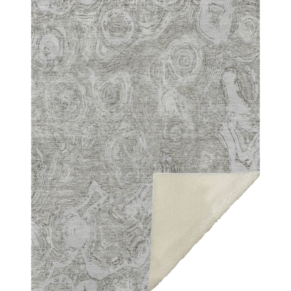 Premium Machine Washable ASB579 Ivory 50" x 70" Sherpa Throw Blanket