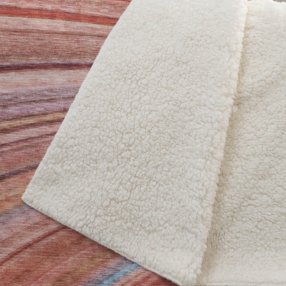 Premium Machine Washable ASB585 Terracotta 50" x 70" Sherpa Throw Blanket