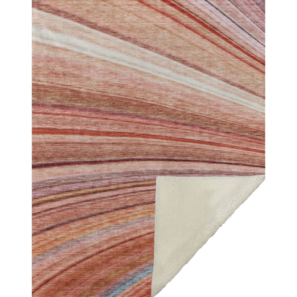 Premium Machine Washable ASB585 Terracotta 50" x 70" Sherpa Throw Blanket
