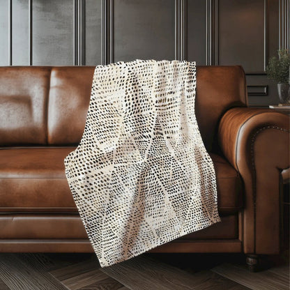 Premium Machine Washable ASB591 Beige 50" x 70" Sherpa Throw Blanket