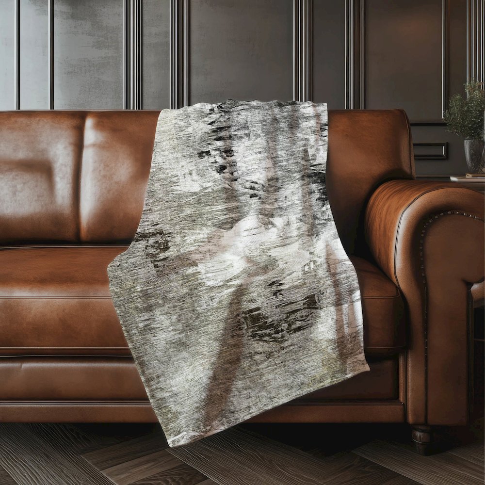 Premium Machine Washable ASB597 Taupe 50" x 70" Sherpa Throw Blanket