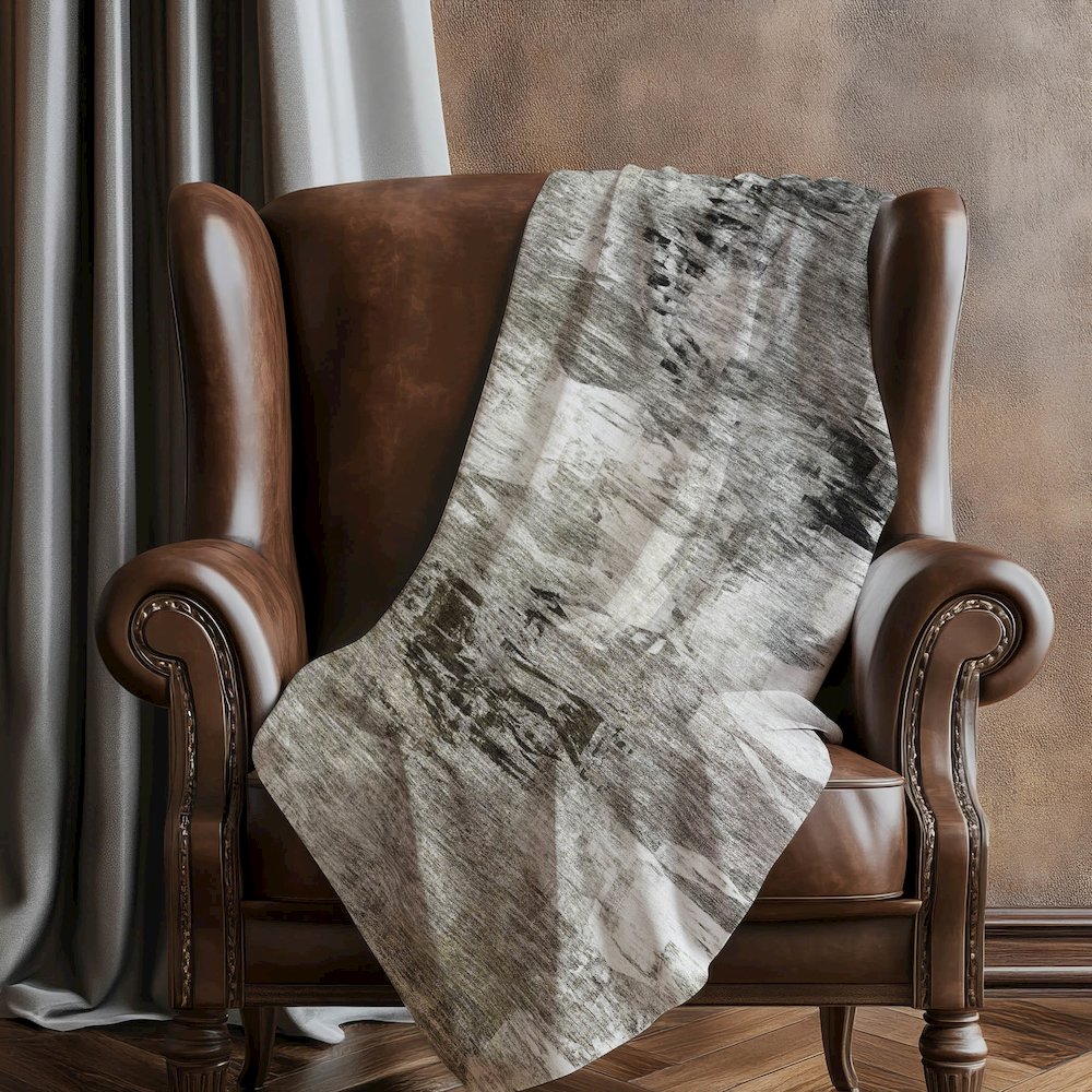 Premium Machine Washable ASB597 Taupe 50" x 70" Sherpa Throw Blanket