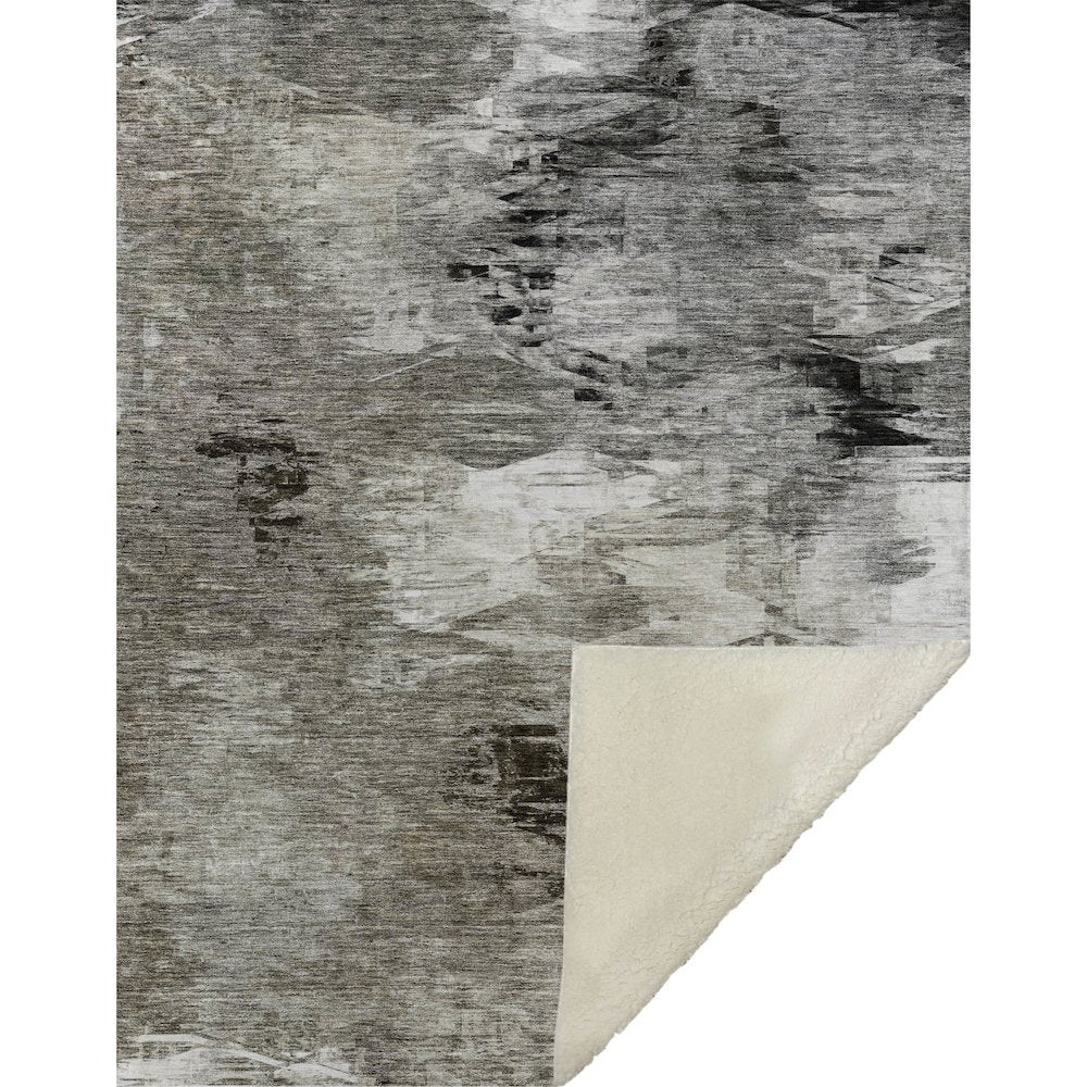 Premium Machine Washable ASB597 Taupe 50" x 70" Sherpa Throw Blanket