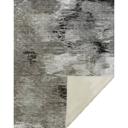 Premium Machine Washable ASB597 Taupe 50" x 70" Sherpa Throw Blanket
