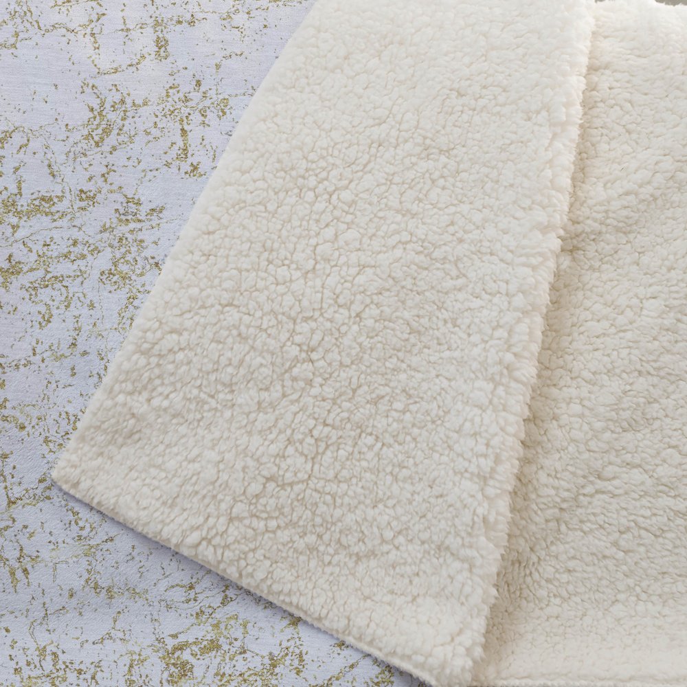 Premium Machine Washable ASB606 Gold 50" x 70" Sherpa Throw Blanket