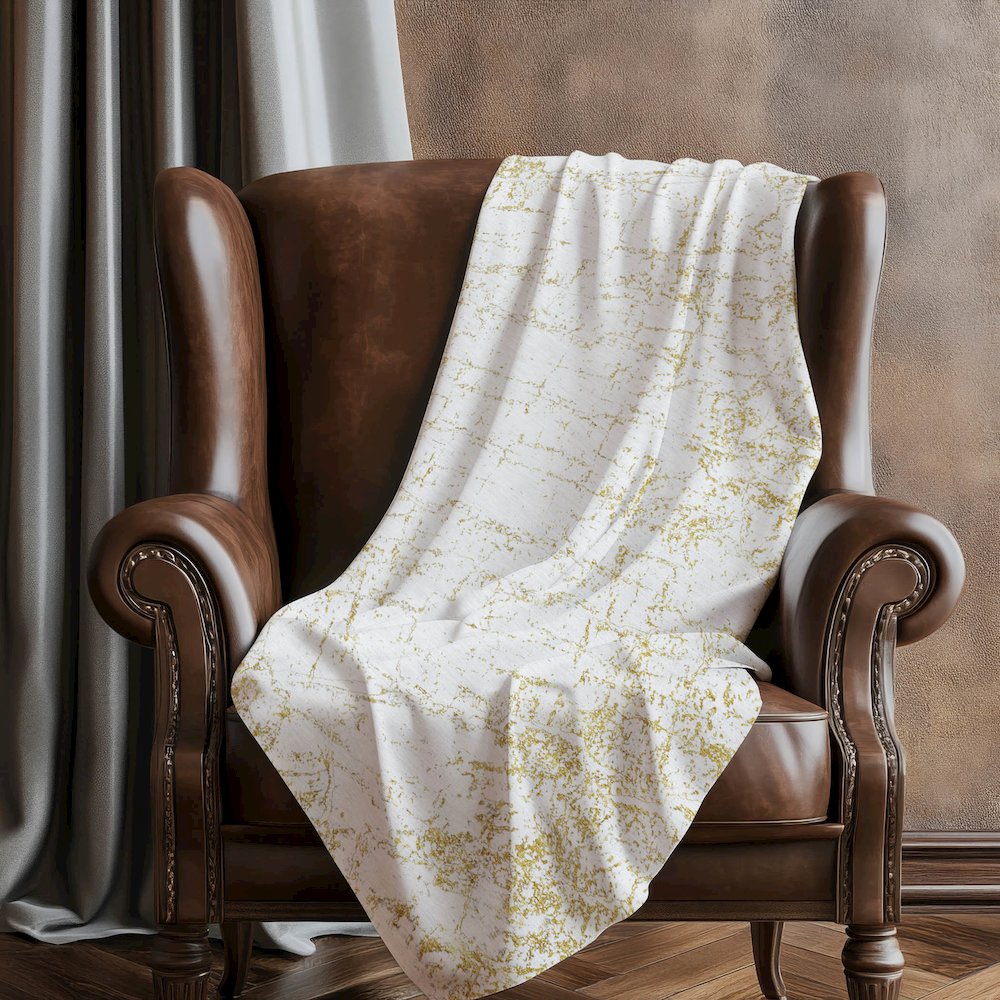 Premium Machine Washable ASB606 Gold 50" x 70" Sherpa Throw Blanket