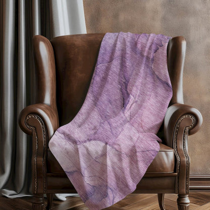 Premium Machine Washable ASB607 Purple 50" x 70" Sherpa Throw Blanket