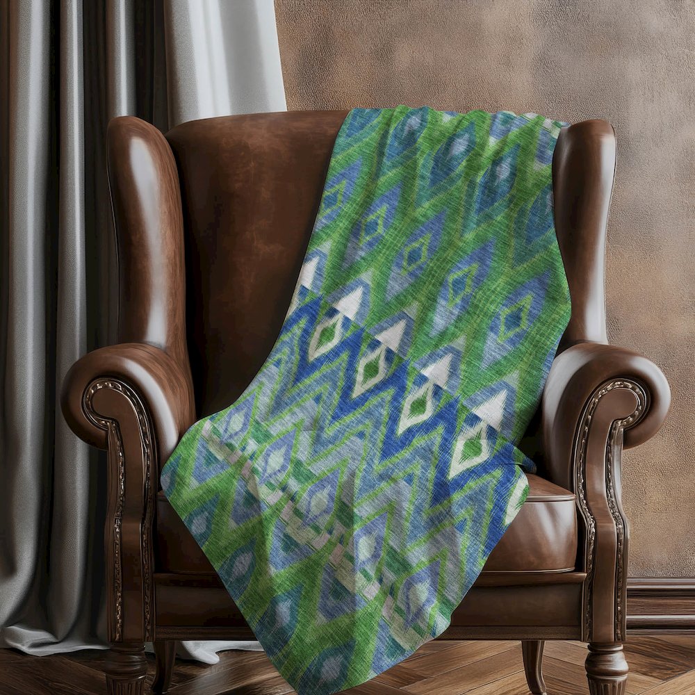 Premium Machine Washable ASB617 Green 50" x 70" Sherpa Throw Blanket