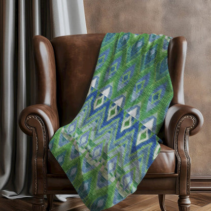 Premium Machine Washable ASB617 Green 50" x 70" Sherpa Throw Blanket