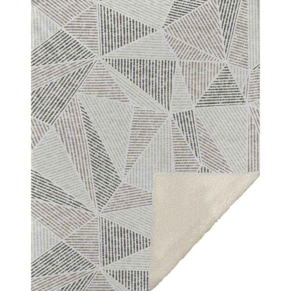 Premium Machine Washable ASB618 Taupe 50" x 70" Sherpa Throw Blanket
