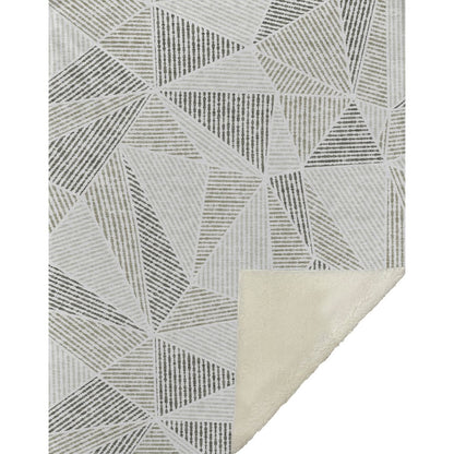 Premium Machine Washable ASB618 Taupe 50" x 70" Sherpa Throw Blanket