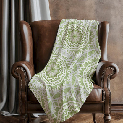 Premium Machine Washable ASB619 Green 50" x 70" Sherpa Throw Blanket