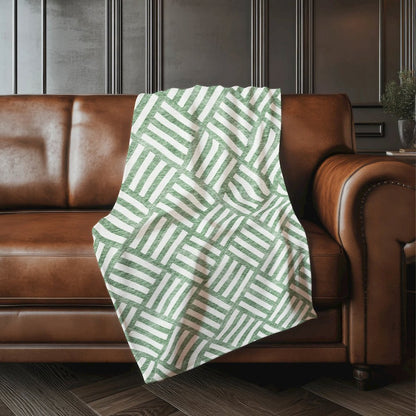 Premium Machine Washable ASB620 Green 50" x 70" Sherpa Throw Blanket