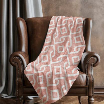 Premium Machine Washable ASB621 Salmon 50" x 70" Sherpa Throw Blanket