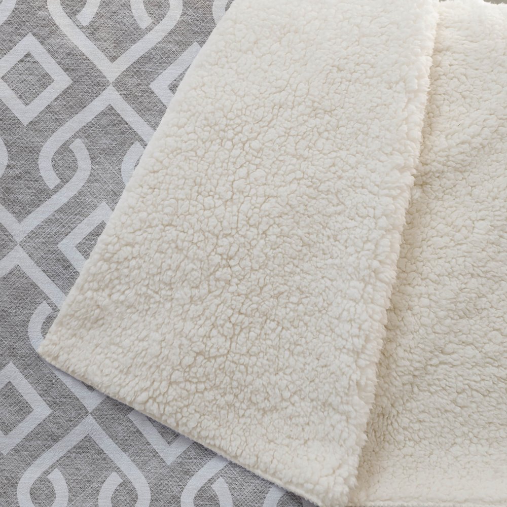 Premium Machine Washable ASB621 Taupe 50" x 70" Sherpa Throw Blanket
