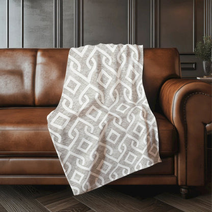 Premium Machine Washable ASB621 Taupe 50" x 70" Sherpa Throw Blanket