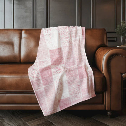 Premium Machine Washable ASB631 Pink 50" x 70" Sherpa Throw Blanket