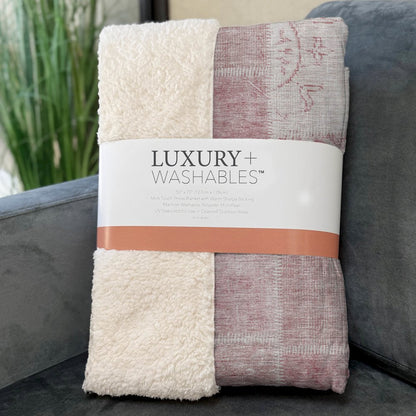 Premium Machine Washable ASB631 Pink 50" x 70" Sherpa Throw Blanket