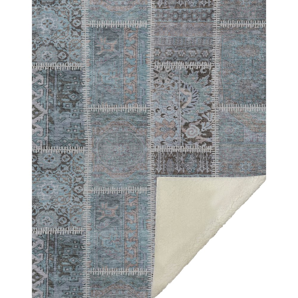 Premium Machine Washable ASB635 Teal 50" x 70" Sherpa Throw Blanket