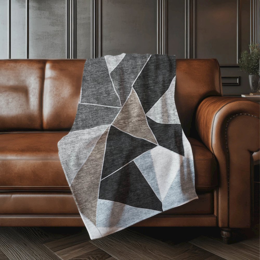 Premium Machine Washable ASB636 Chocolate 50" x 70" Sherpa Throw Blanket