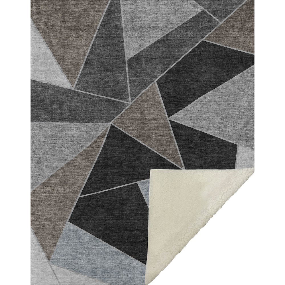 Premium Machine Washable ASB636 Chocolate 50" x 70" Sherpa Throw Blanket