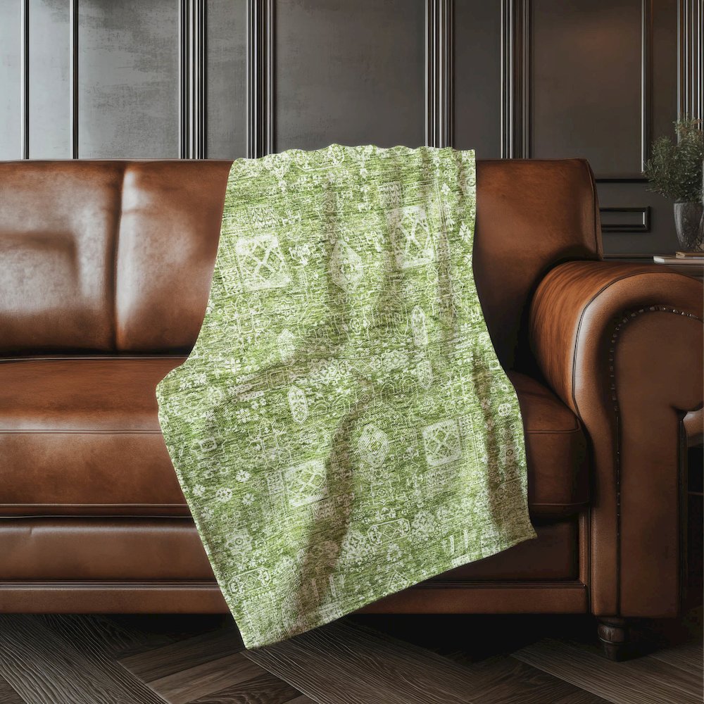 Premium Machine Washable ASB637 Aloe 50" x 70" Sherpa Throw Blanket