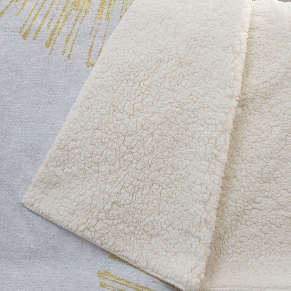 Premium Machine Washable ASB642 Gold 50" x 70" Sherpa Throw Blanket