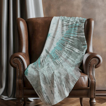 Premium Machine Washable ASB645 Teal 50" x 70" Sherpa Throw Blanket