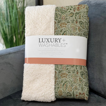 Premium Machine Washable ASB660 Aloe 50" x 70" Sherpa Throw Blanket