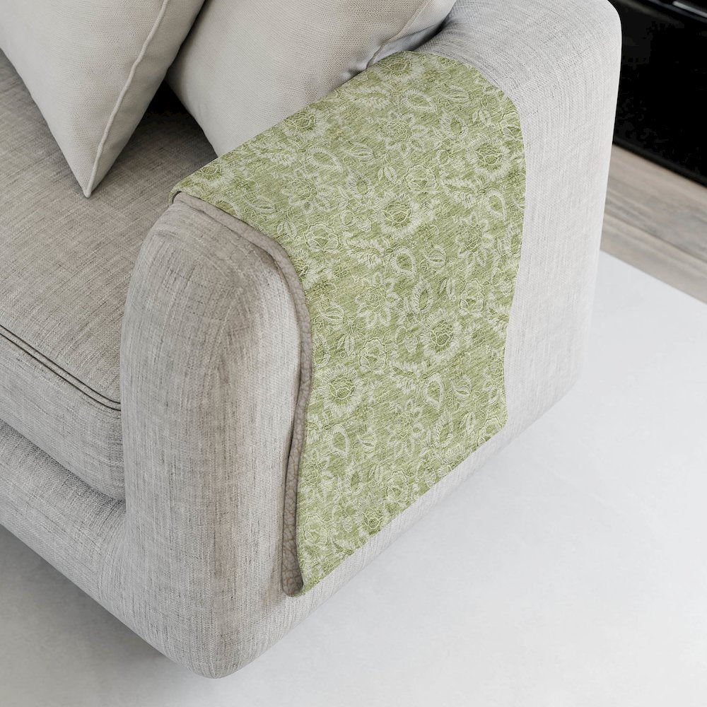 Premium Machine Washable ASB662 Aloe 50" x 70" Sherpa Throw Blanket
