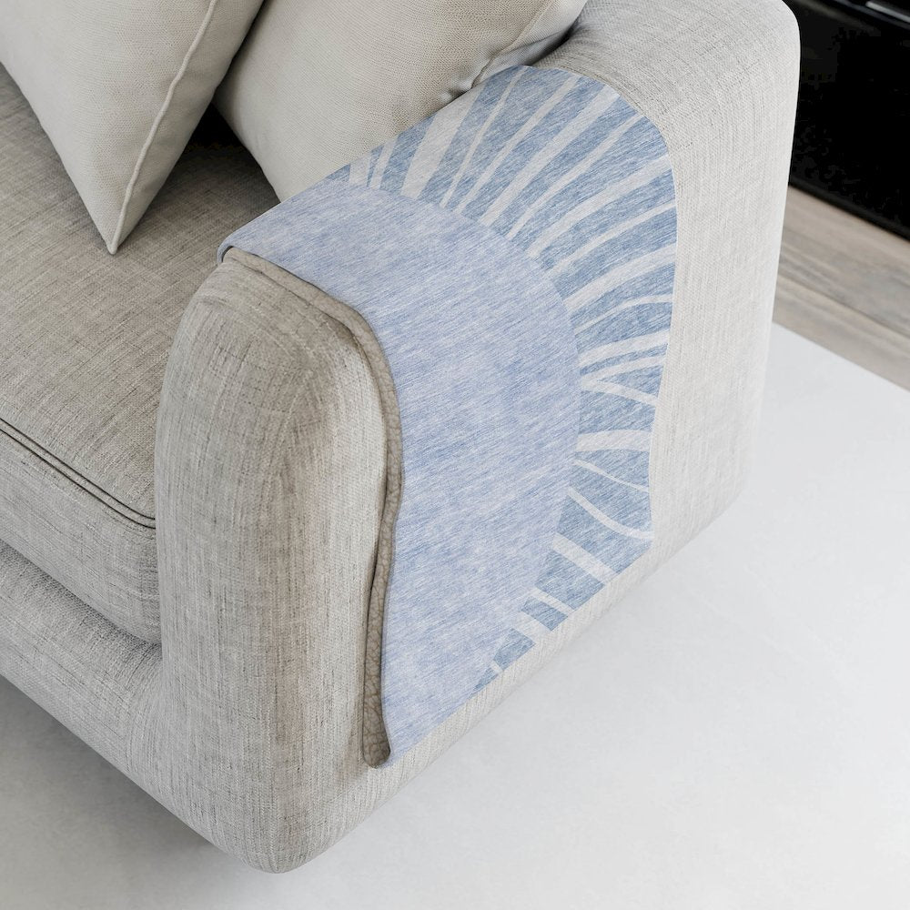 Premium Machine Washable ASB668 Denim 50" x 70" Sherpa Throw Blanket