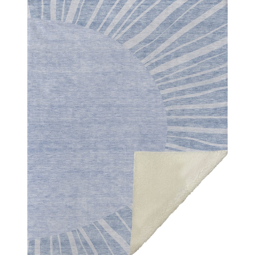 Premium Machine Washable ASB668 Denim 50" x 70" Sherpa Throw Blanket