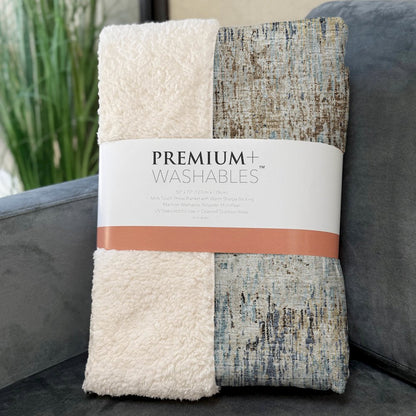 Premium Machine Washable ASB66 Moody 50" x 70" Sherpa Throw Blanket